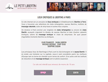 Tablet Screenshot of lepetitlibertin.fr